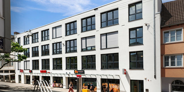  Newly built residential and commercial building in Heilbronn's pedestrian zone
