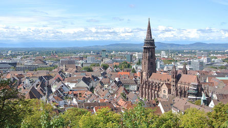 Ausblick über die Dächer von Freiburg