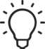 Icon gray lightbulb