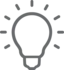 Icon graue Glühbirne