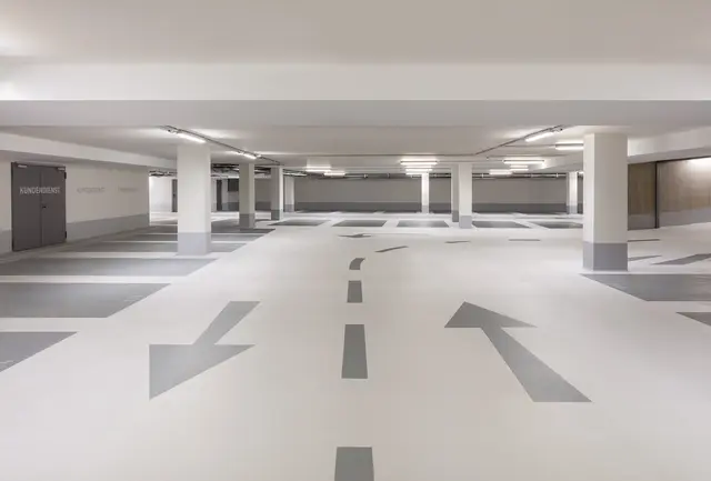 Blick in die Tiefgarage