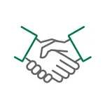 [Translate to English:] Icon für professionelle Kundenberatung und jahrelange Bauerfahrung