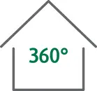 [Translate to English:] Icon für schlüsselfertiges Bauen von Reihenhäusern und Doppelhaushälften