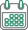 [Translate to English:] Icon für sicheres und termingerechtes Bauen von Immobilien