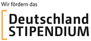 Schriftzug "Wir fördern das Deutschland Stipendium"