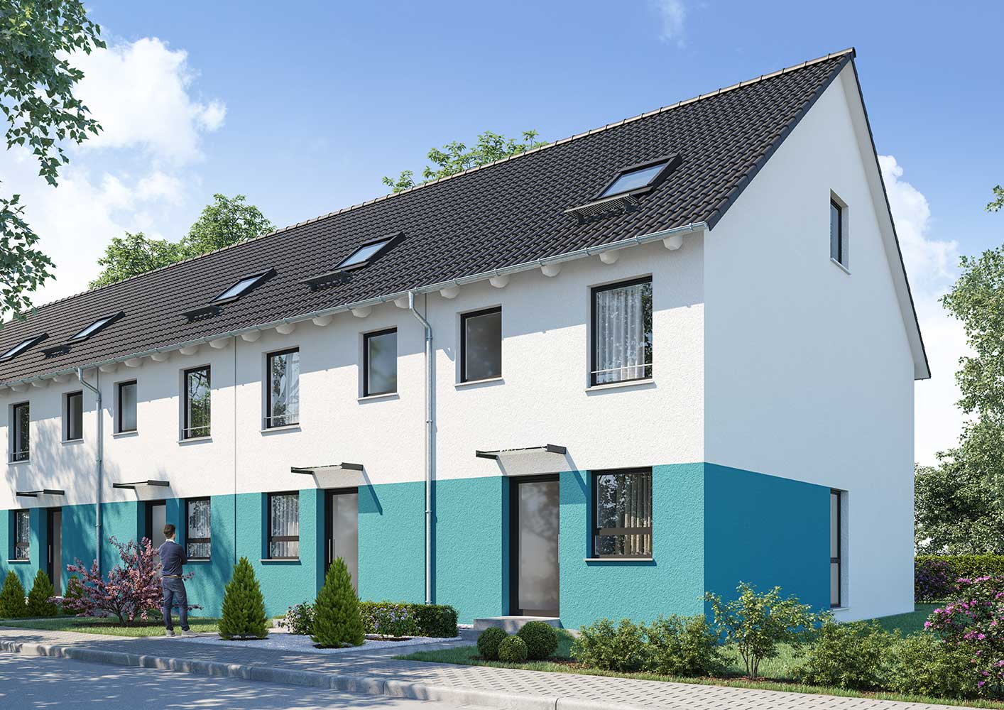 weisenburger Reihenhaus Typ Myjive 500 mit Satteldach, ohne Keller 