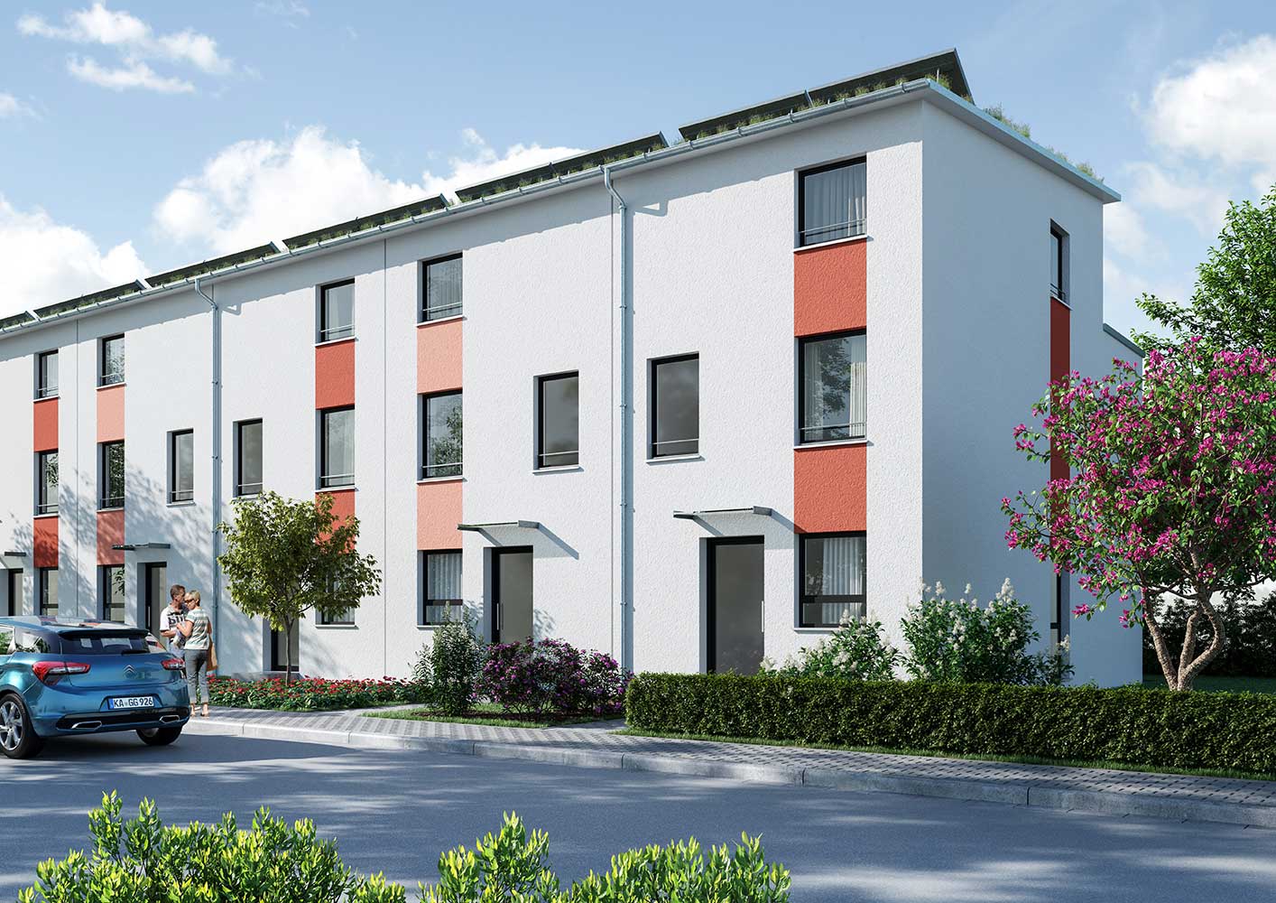 Reihenhaus weisenburger Typ Mynova 500 mit Putldach, ohne Keller und vier Zimmer 
